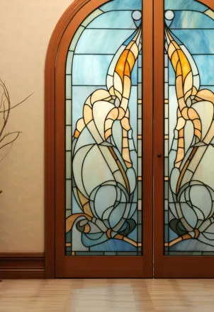 Porta ornata in stile art nouveau